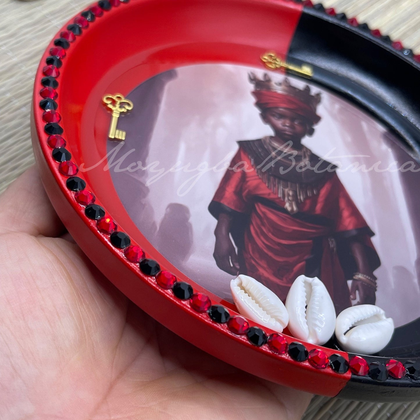 ELEGGUA PLATE/ PLATO de Eleggua - Rhinestoned 6.5" Round