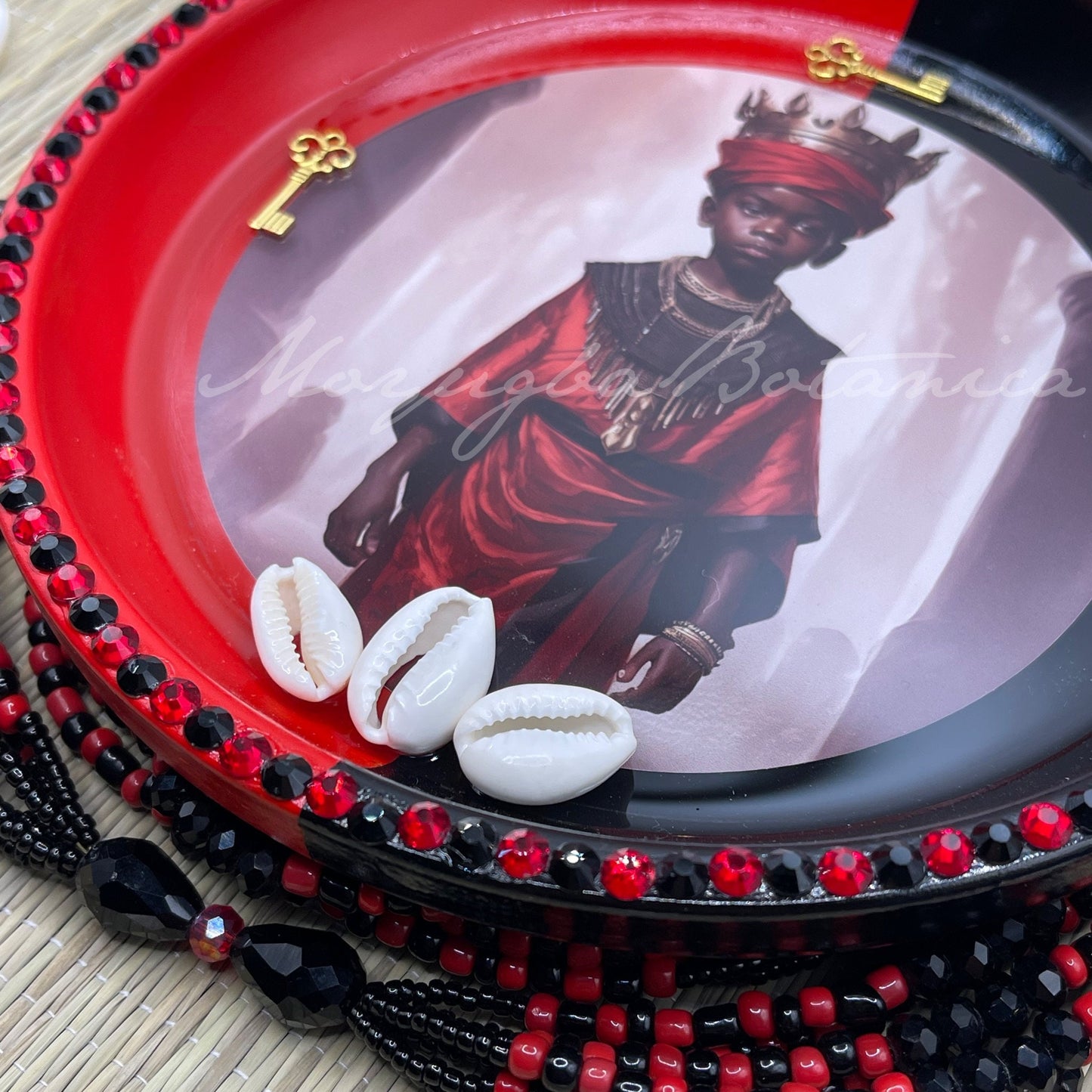 ELEGGUA PLATE/ PLATO de Eleggua - Rhinestoned 6.5" Round