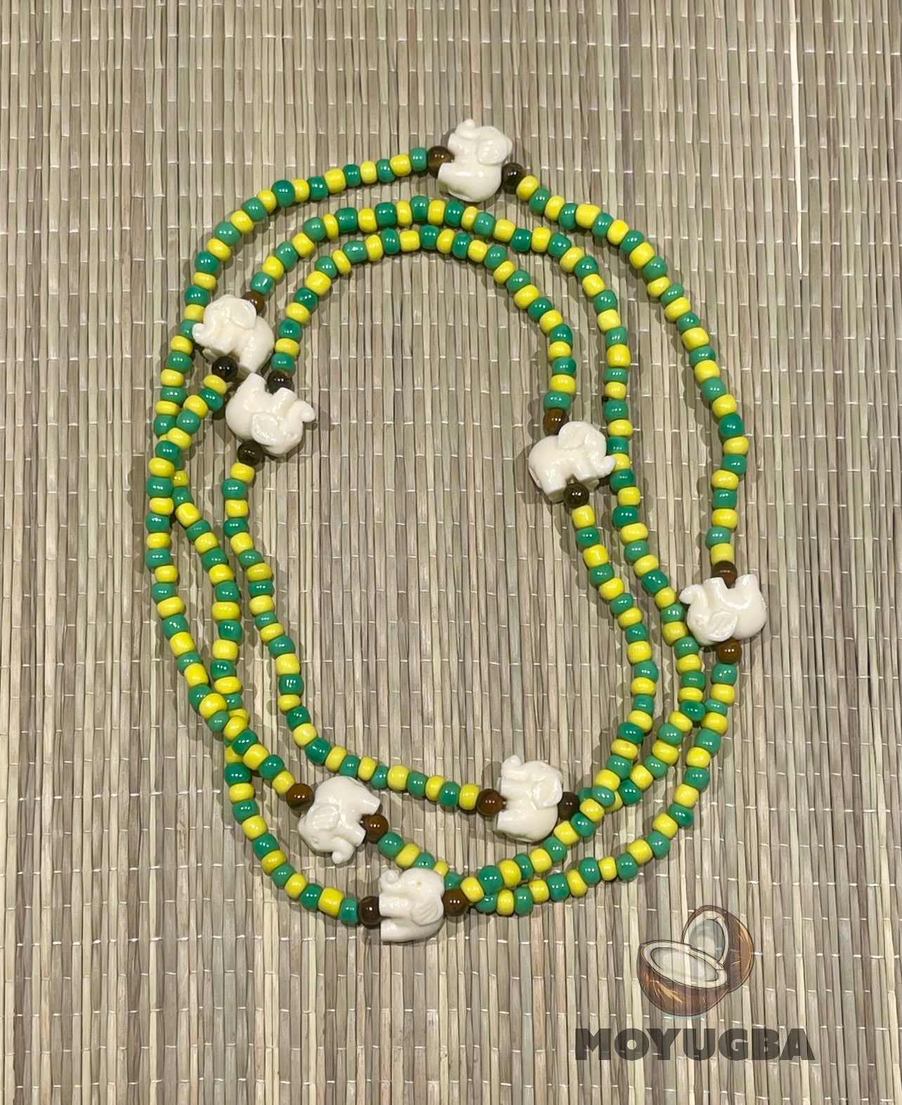 ORULA/IFA with Tiger Eye Beads Necklace/Collar/Eleke ~ Santeria/Yoruba