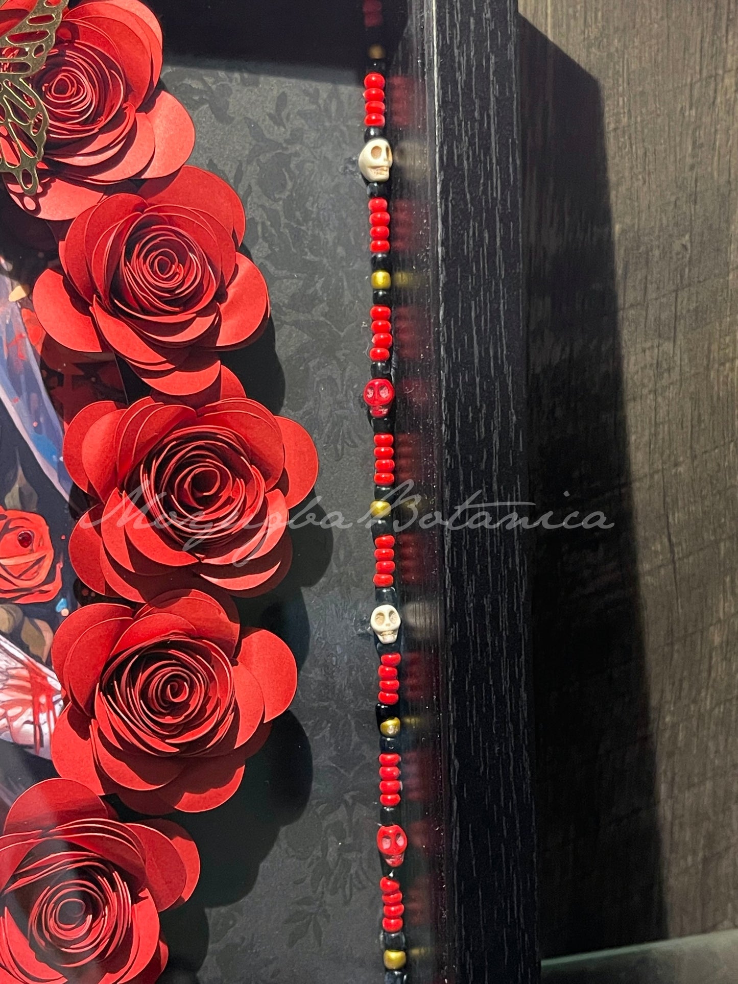SANTA MUERTE Rose Shadow Box - 9x9