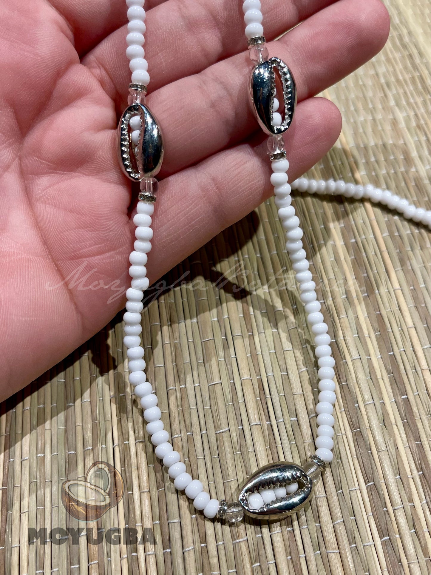 OBATALA with Silver Cowrie Shells - Necklace/Collar/Eleke - Santeria/Yoruba