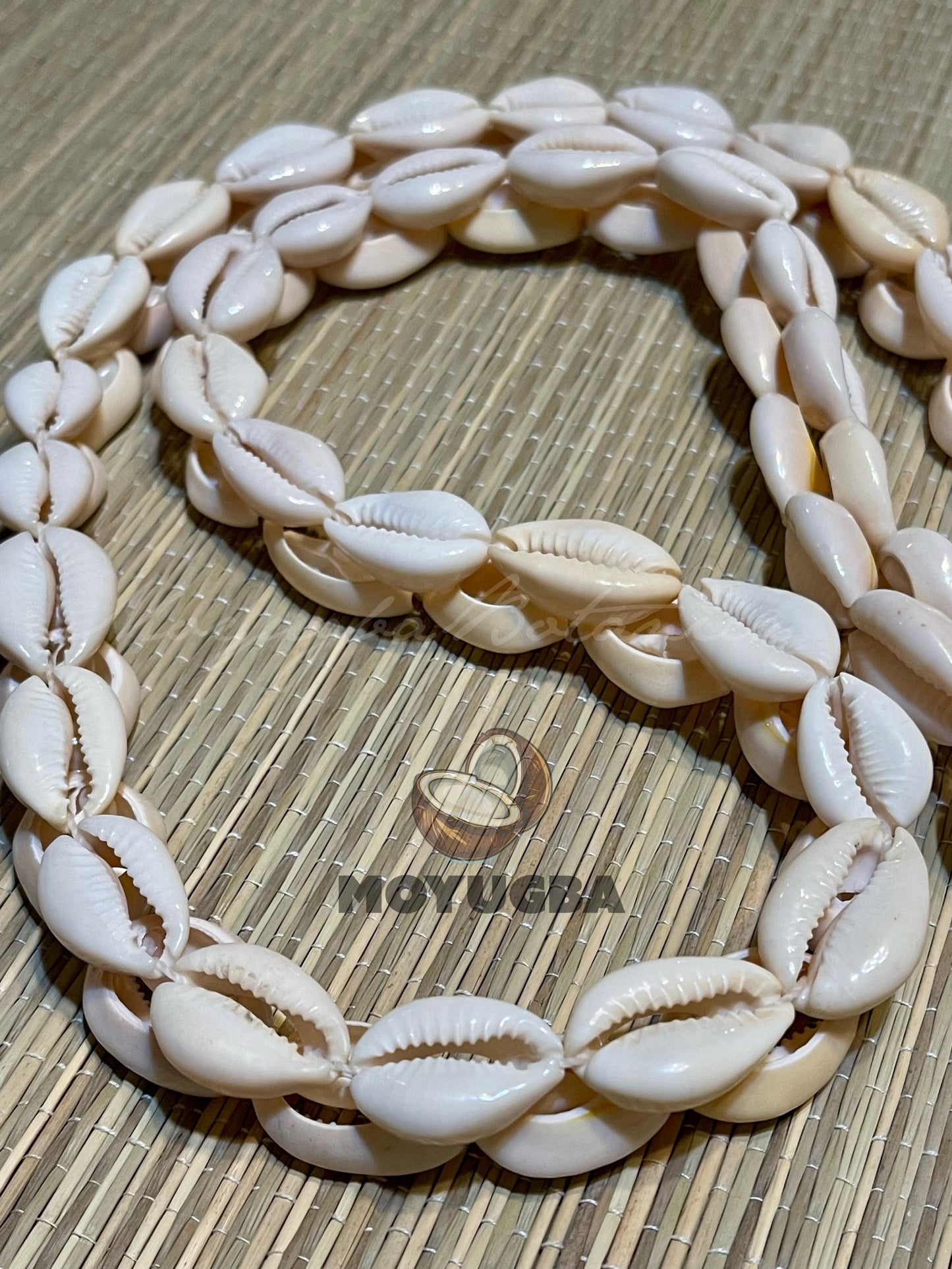 Aje/Iroko - HANDMADE Double Cowrie Shell Necklace/Collar