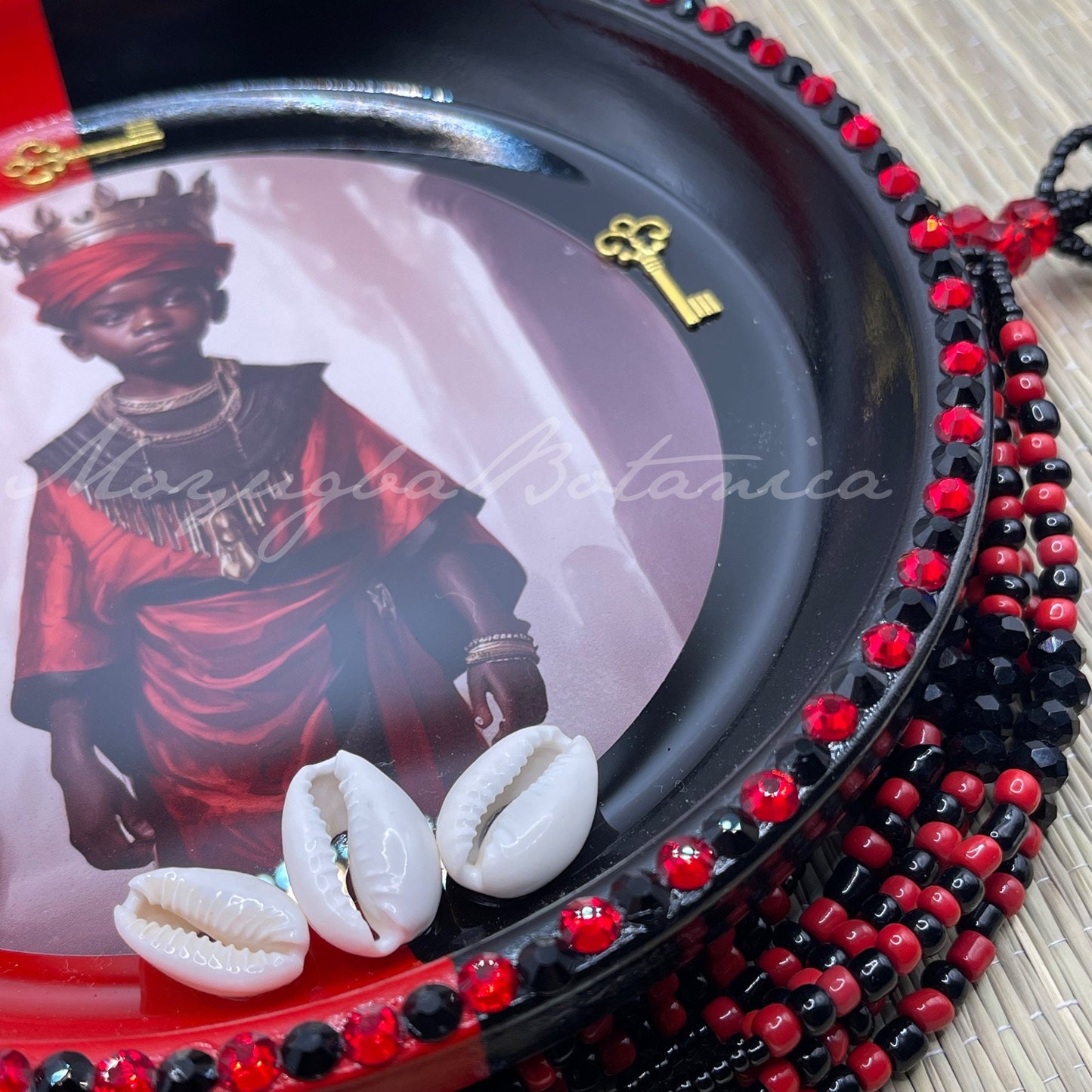 ELEGGUA PLATE/ PLATO de Eleggua - Rhinestoned 6.5" Round