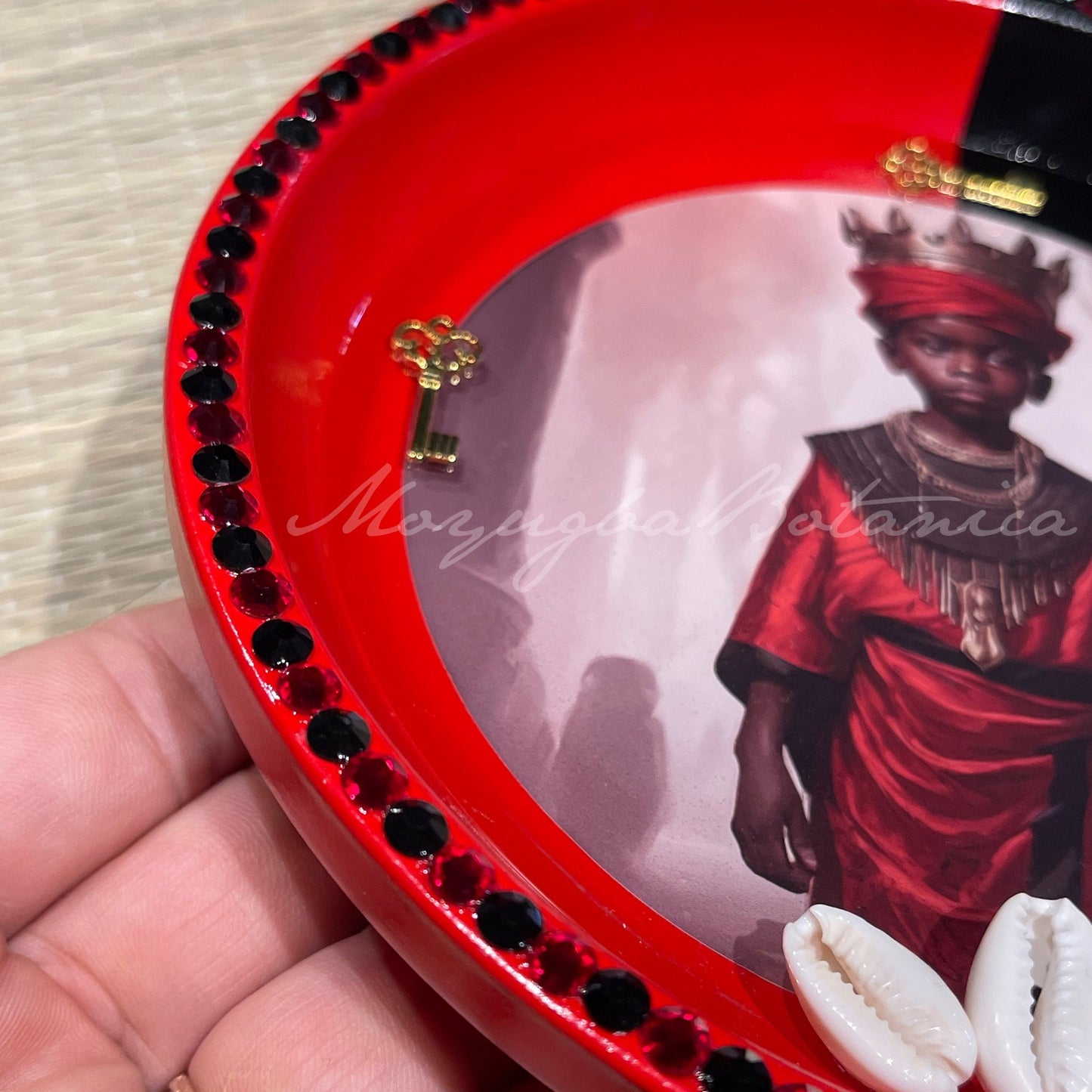 ELEGGUA PLATE/ PLATO de Eleggua - Rhinestoned 6.5" Round