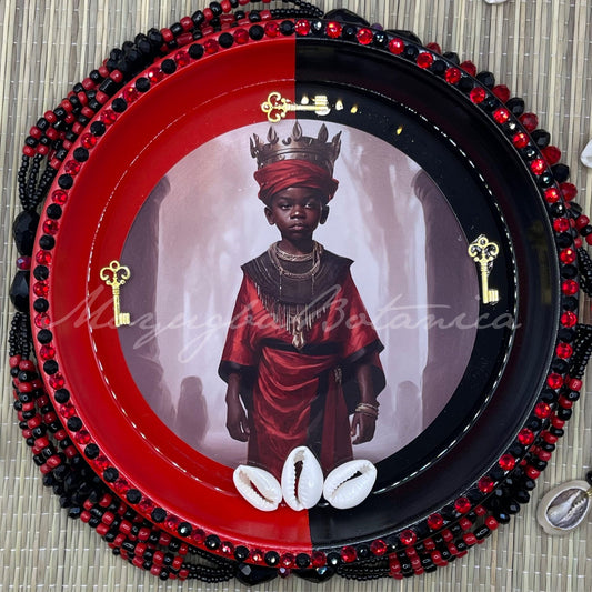 ELEGGUA PLATE/ PLATO de Eleggua - Rhinestoned 6.5" Round