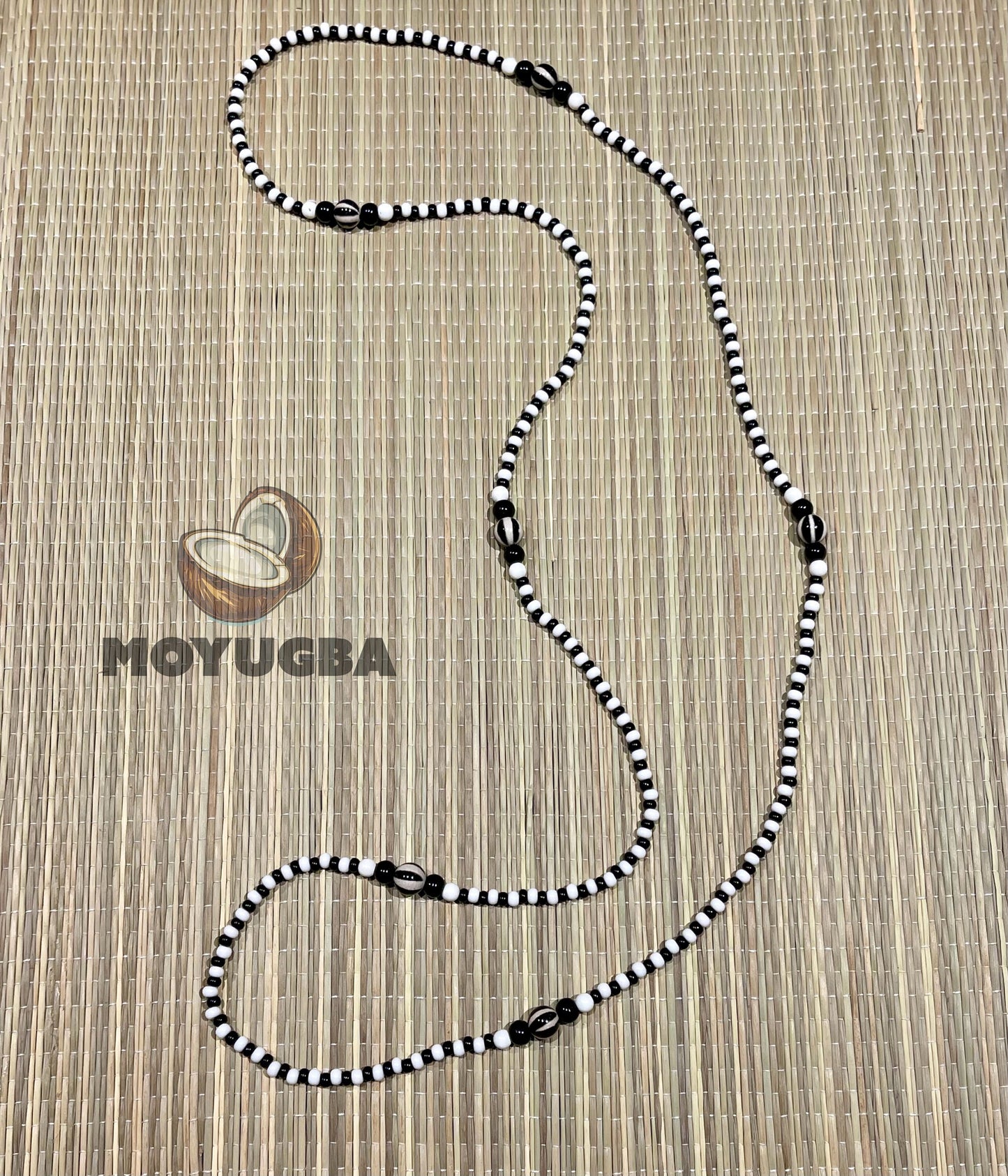 ELEGGUA Black and White  Necklace/Eleke/Collar - Santeria/Yoruba