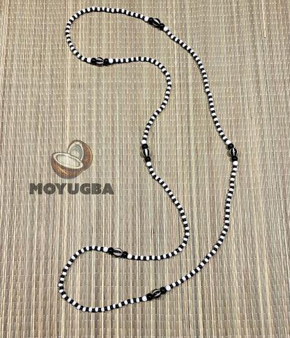 ELEGGUA Black and White  Necklace/Eleke/Collar - Santeria/Yoruba
