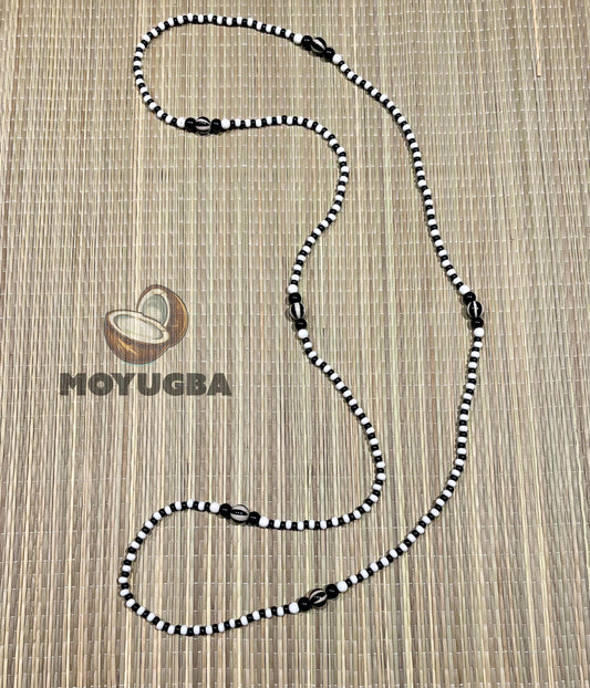 ELEGGUA Black and White  Necklace/Eleke/Collar - Santeria/Yoruba