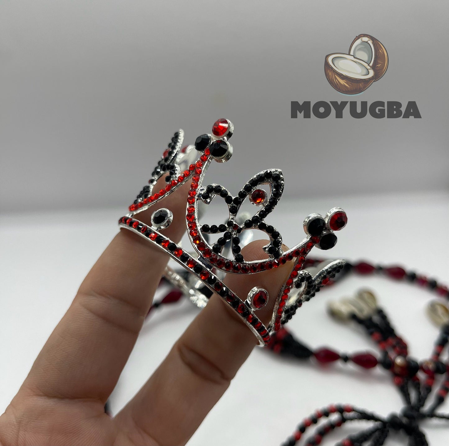 Eleggua Silver Metal Rhinestoned Crown - 2" - Santeria/Yoruba