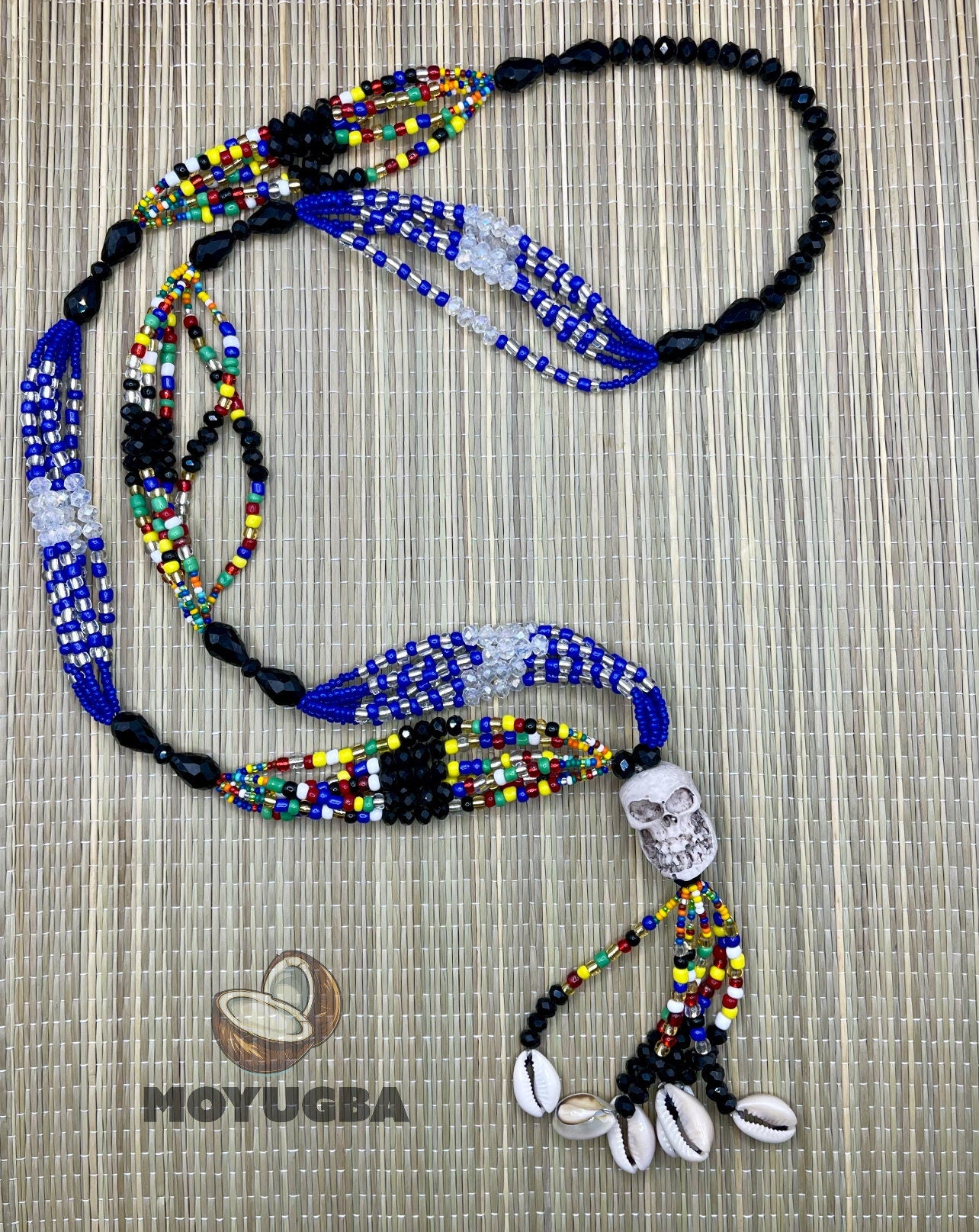 Large Size Mazo - Different Orishas with Skull and Cowrie Shells