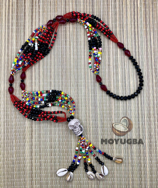 Large Size Mazo - Different Orishas with Skull and Cowrie Shells