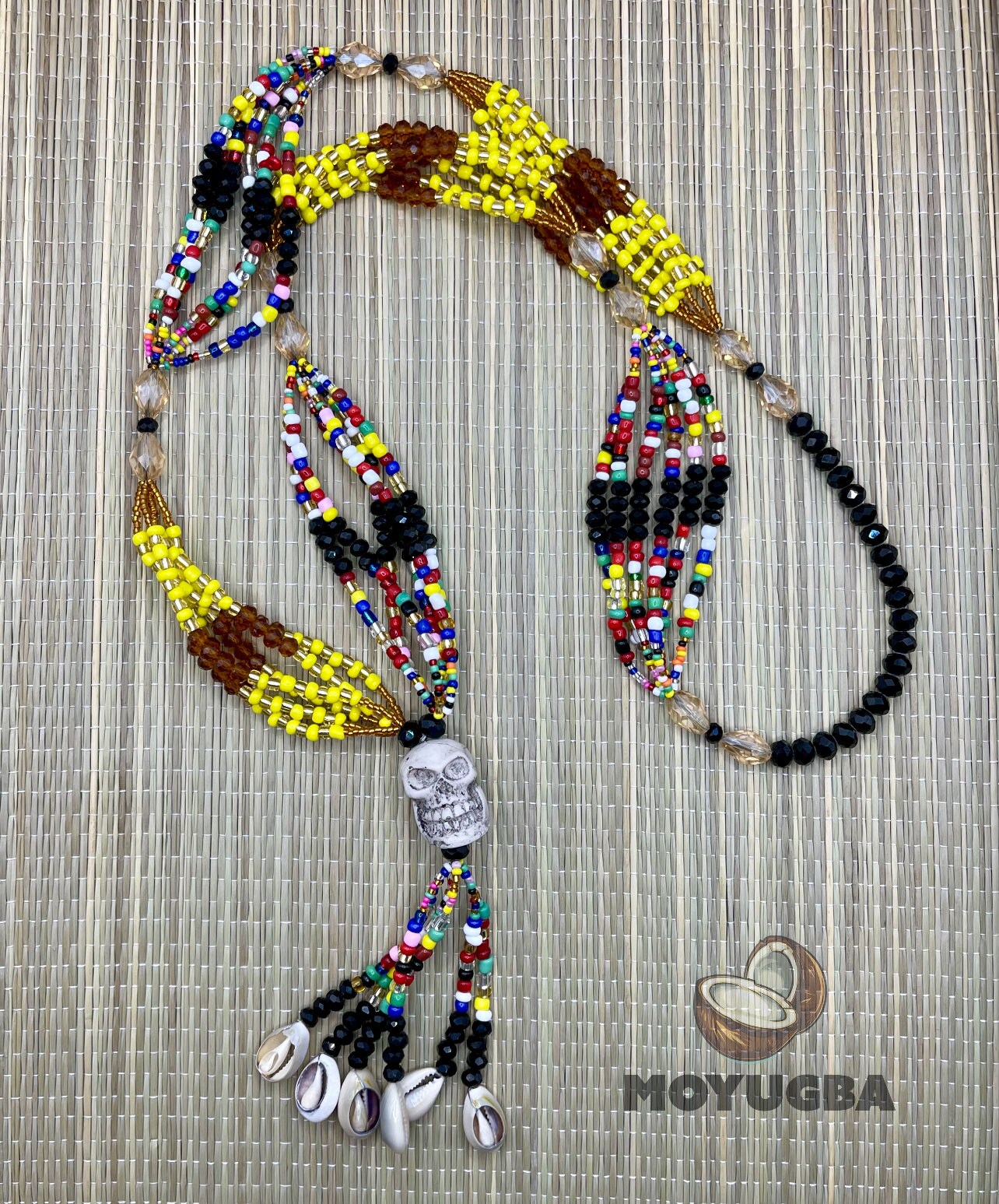 Large Size Mazo - Different Orishas with Skull and Cowrie Shells