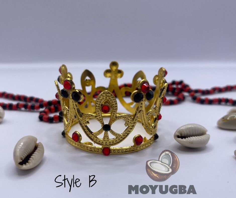 Eleggua Metal Rhinestoned Crown - 2" - Santeria/2 Styles
