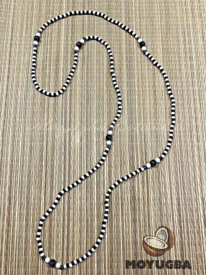 ELEGGUA Black and White  Necklace/Eleke/Collar - Santeria/Yoruba