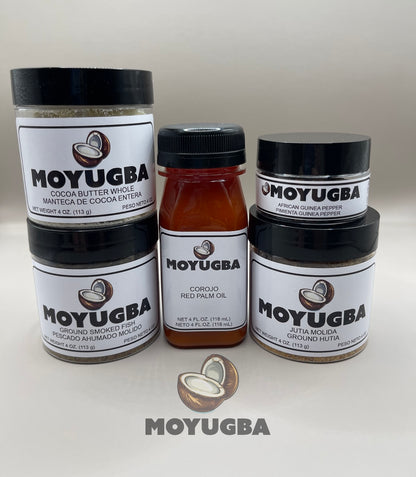OFFERING KIT: Jutia, Pescado, Cacao, Pimienta de Guinea, Corojo. - Santeria/Yoruba