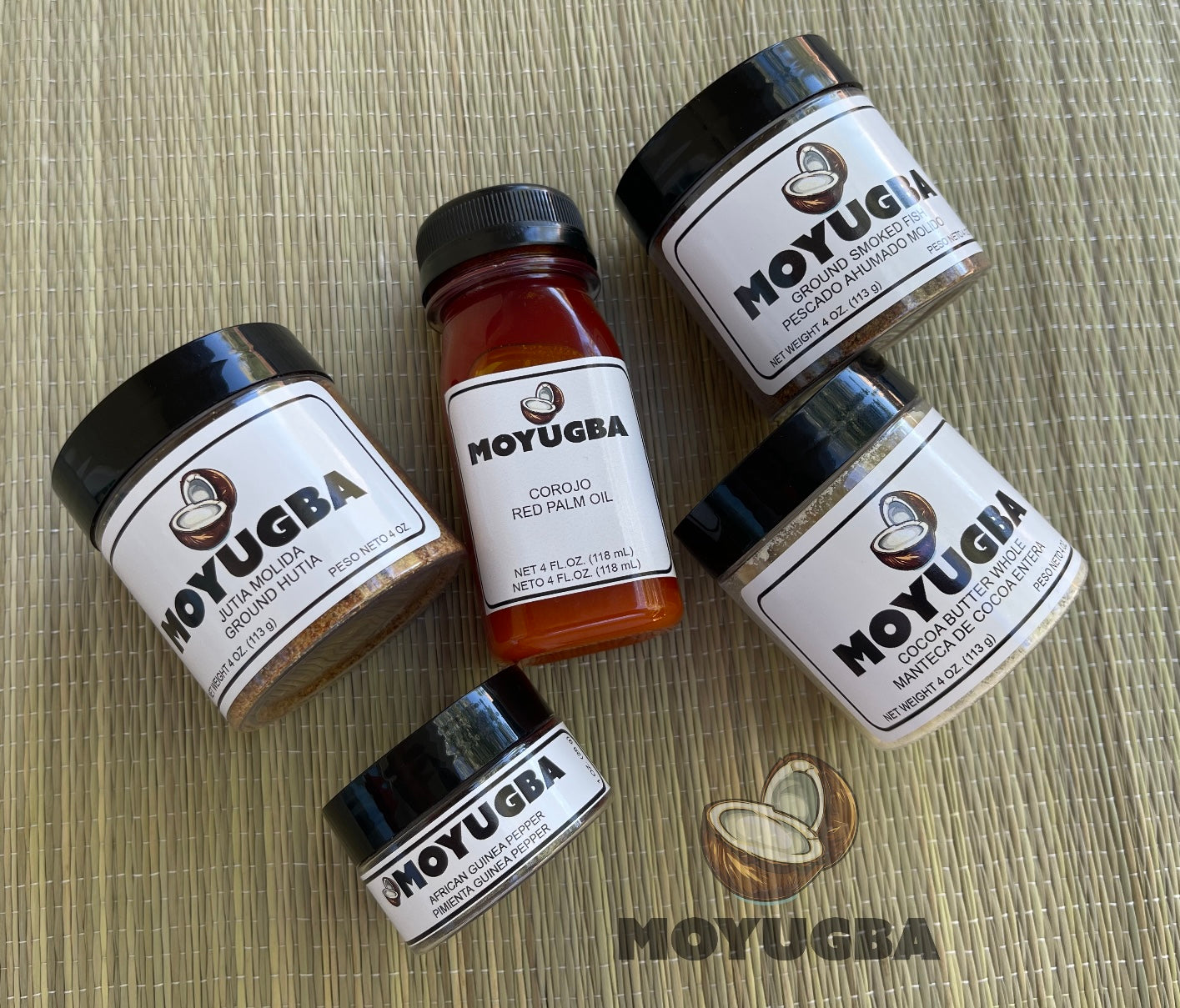 OFFERING KIT: Jutia, Pescado, Cacao, Pimienta de Guinea, Corojo. - Santeria/Yoruba