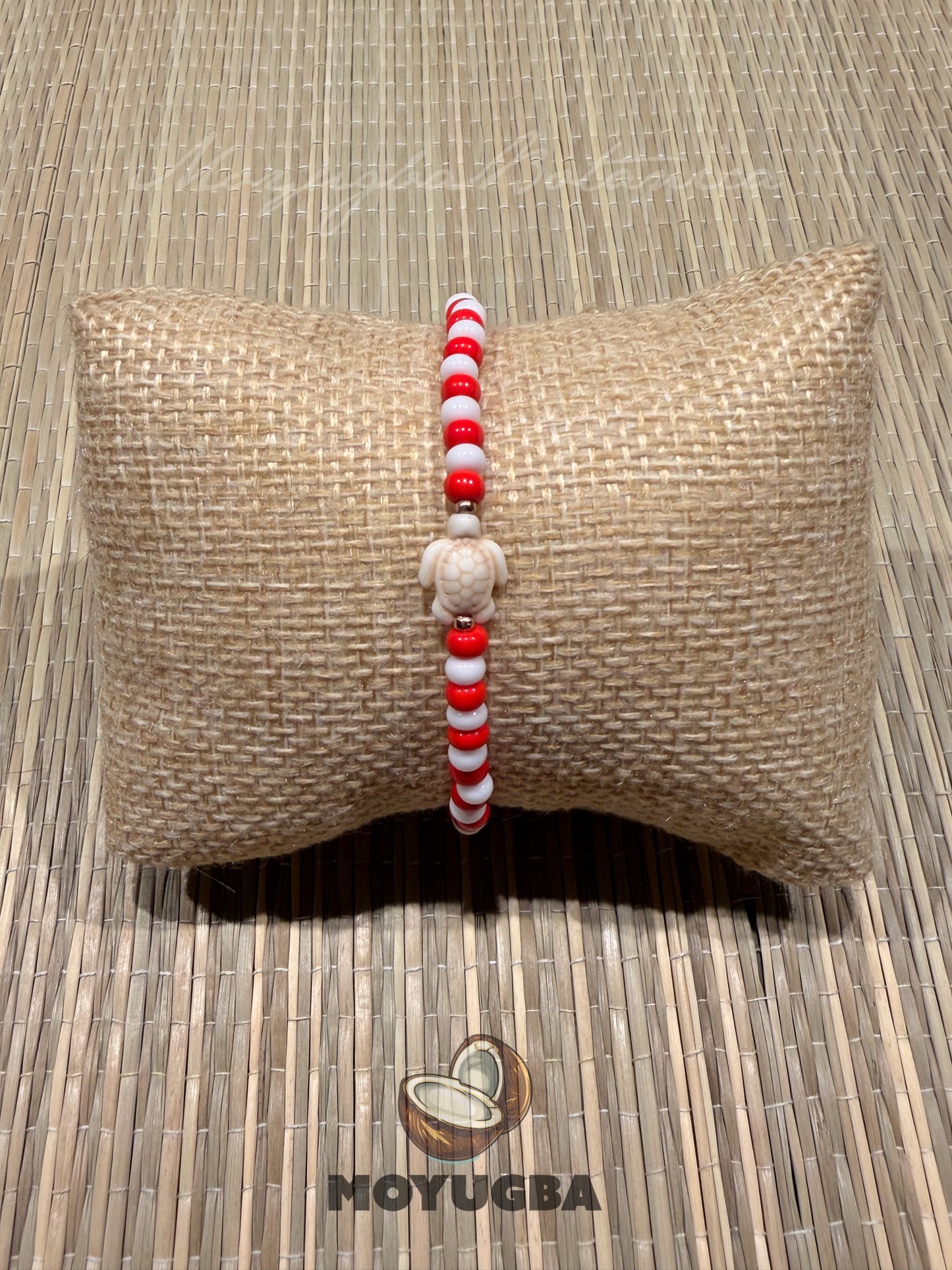 Handcrafted Orisha Shango Turtle Stretch Bracelet - Santeria/Yoruba