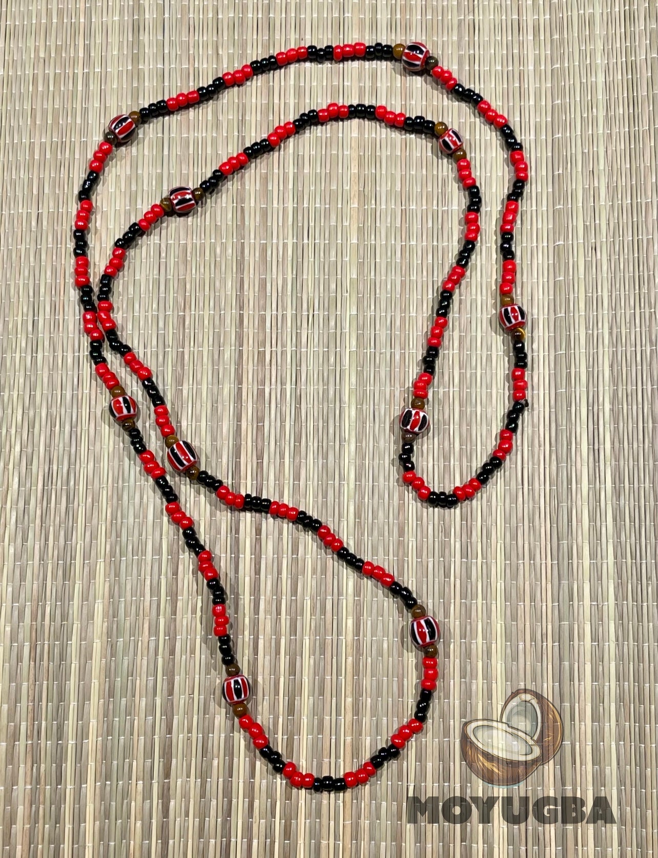ELEGGUA with Tiger Eye Beads Necklace/Eleke/Collar de Eleggua ~  Santeria/Yoruba