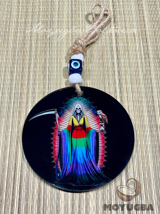 Santa Muerte Evil Eye Protection Hanging Charm - Spiritual Decor