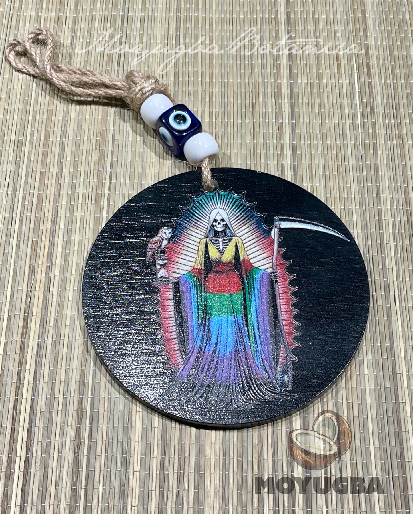 Santa Muerte Evil Eye Protection Hanging Charm - Spiritual Decor