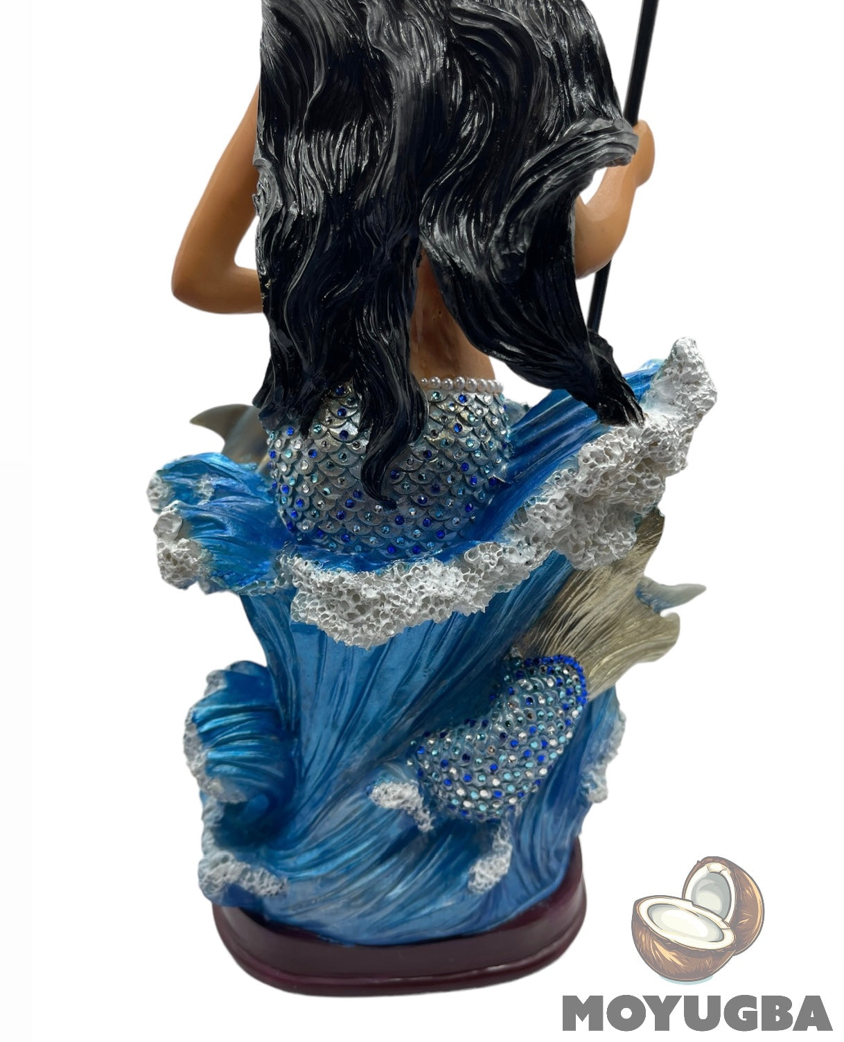 RHINESTONED - Divine Yemaya Orisha Statue for Spiritual Protection and Guidance