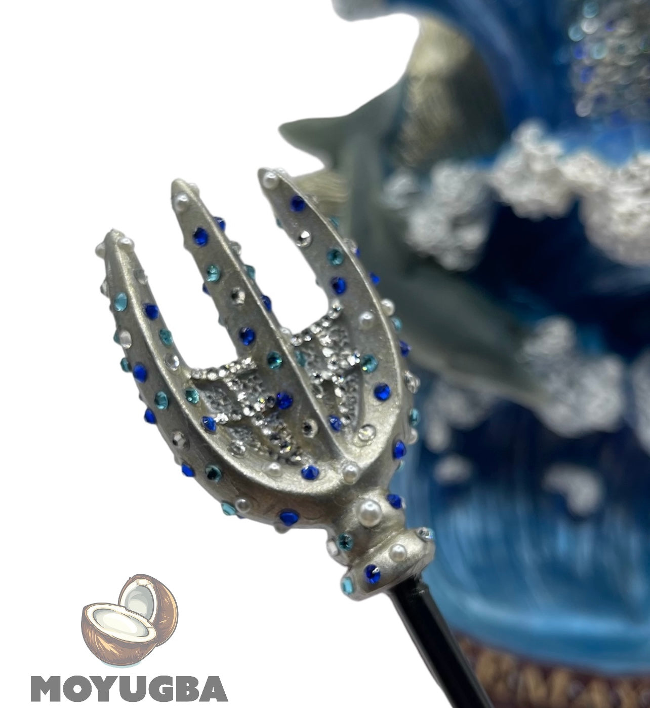 RHINESTONED - Divine Yemaya Orisha Statue for Spiritual Protection and Guidance
