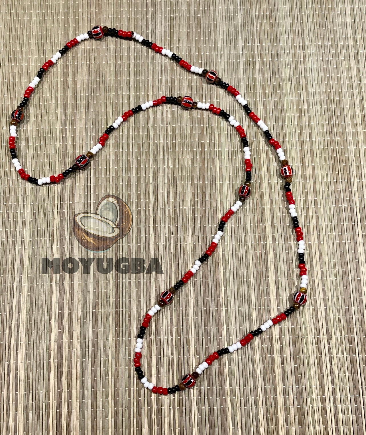 ELEGGUA with Tiger Eye Beads Necklace/Eleke/Collar de Eleggua ~  Santeria/Yoruba