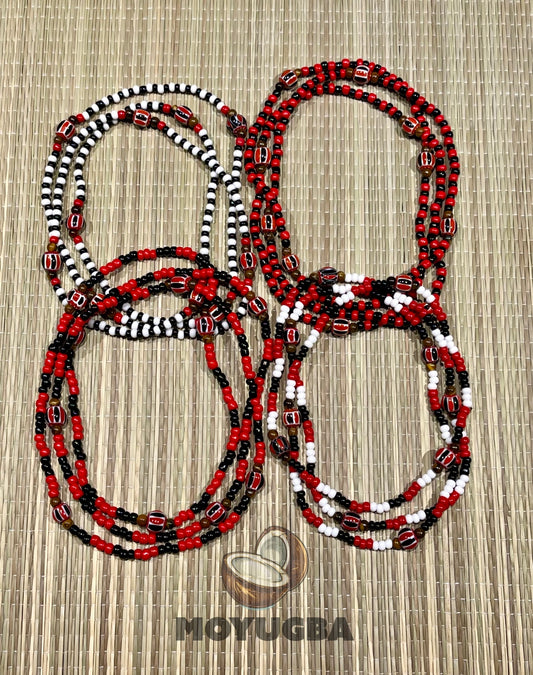 ELEGGUA with Tiger Eye Beads Necklace/Eleke/Collar de Eleggua ~  Santeria/Yoruba