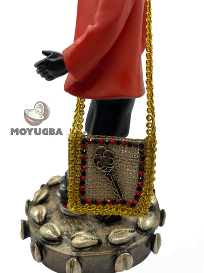 RHINESTONED - Eleggua Statue - Powerful Santeria Deity Altar Decor