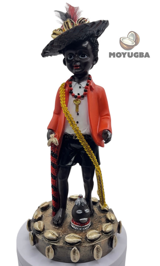 RHINESTONED - Eleggua Statue - Powerful Santeria Deity Altar Decor