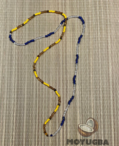 DOS AGUAS/ Two Waters Tiger Eye and Pearls - Yemaya/Oshun - Santeria/Yoruba