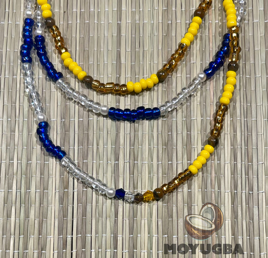 DOS AGUAS/ Two Waters Tiger Eye and Pearls - Yemaya/Oshun - Santeria/Yoruba