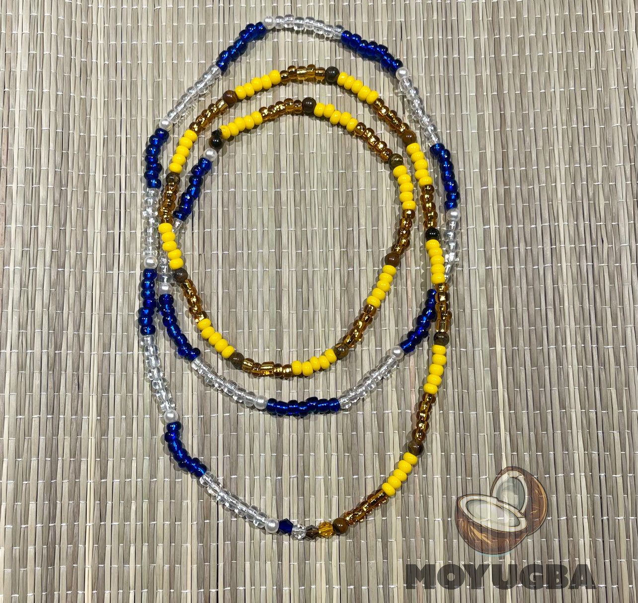 DOS AGUAS/ Two Waters Tiger Eye and Pearls - Yemaya/Oshun - Santeria/Yoruba