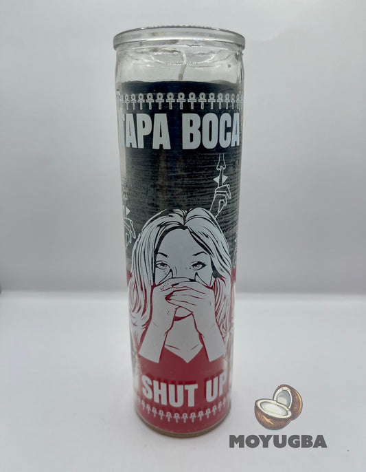 Shut up/Tapa Boca Ritual Candle/Veladora - Black and Red