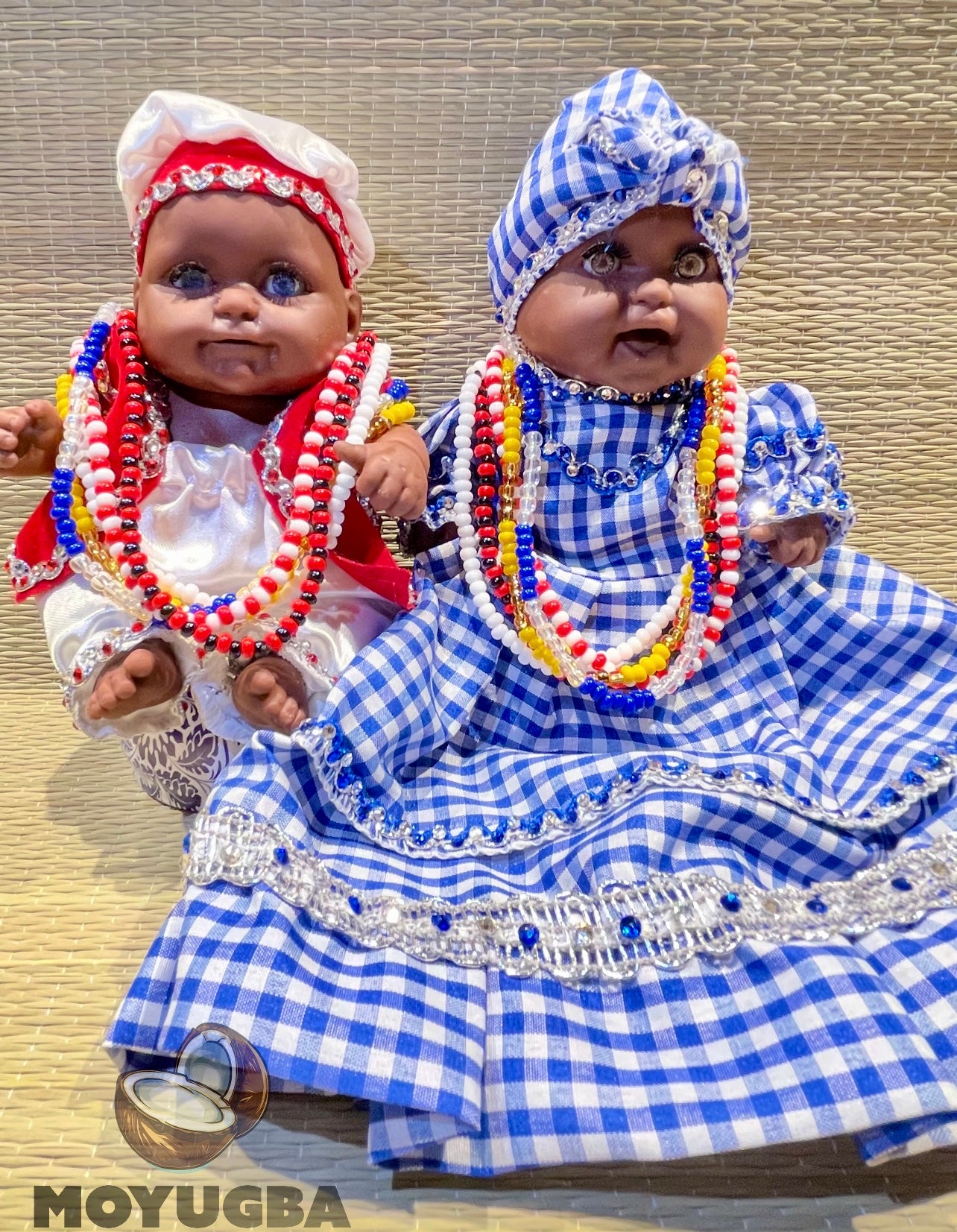 Ibeyis Jimaguas Necklaces/Elekes/Collares -Santeria Set of 2