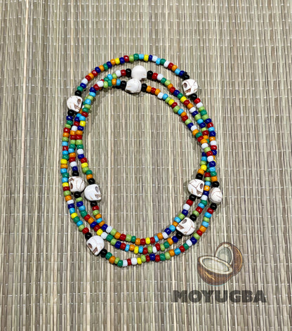 OSAIN SKULL Santeria/Yoruba Necklace/Eleke/Collar