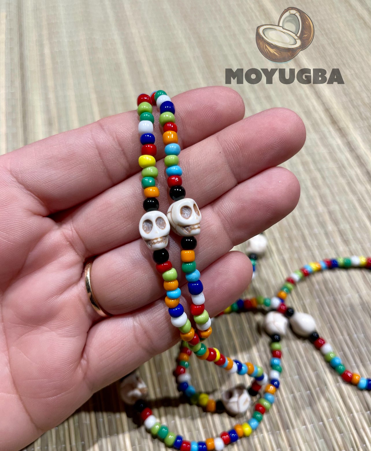 OSAIN SKULL Santeria/Yoruba Necklace/Eleke/Collar