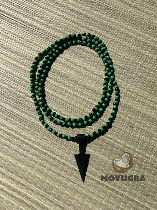 ORISHA OGGUN Warrior Necklace/Eleke/Collar - Symbolic Amulet for Strength