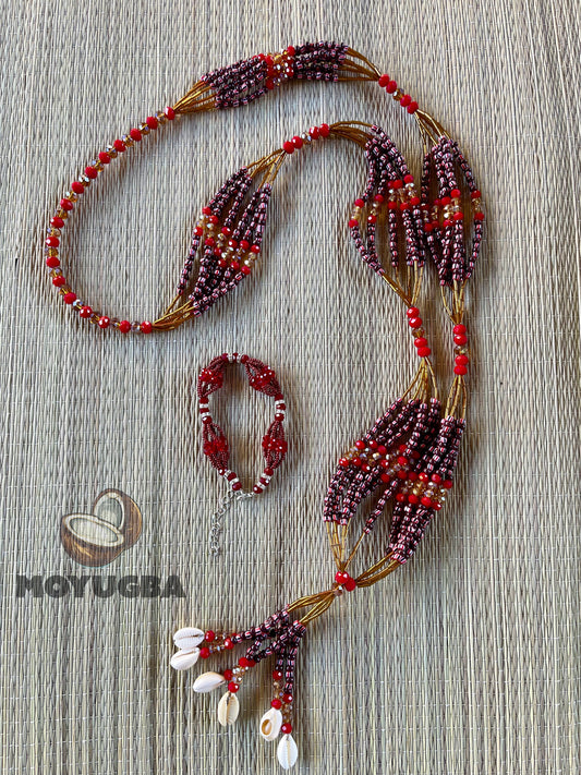 ORISHA OYA Set - Yoruba Deity Necklace and Bracelet Duo