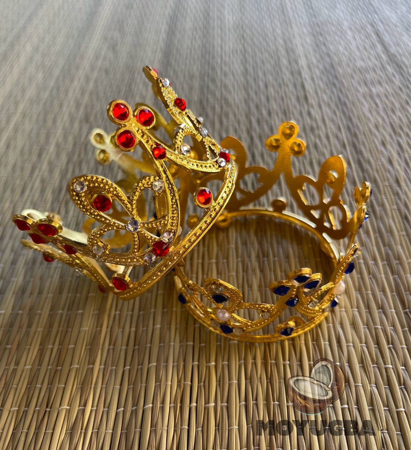 Shango/Yemaya/Jimaguas- Metal Rhinestoned Crown - 2" - Santeria/2 Styles