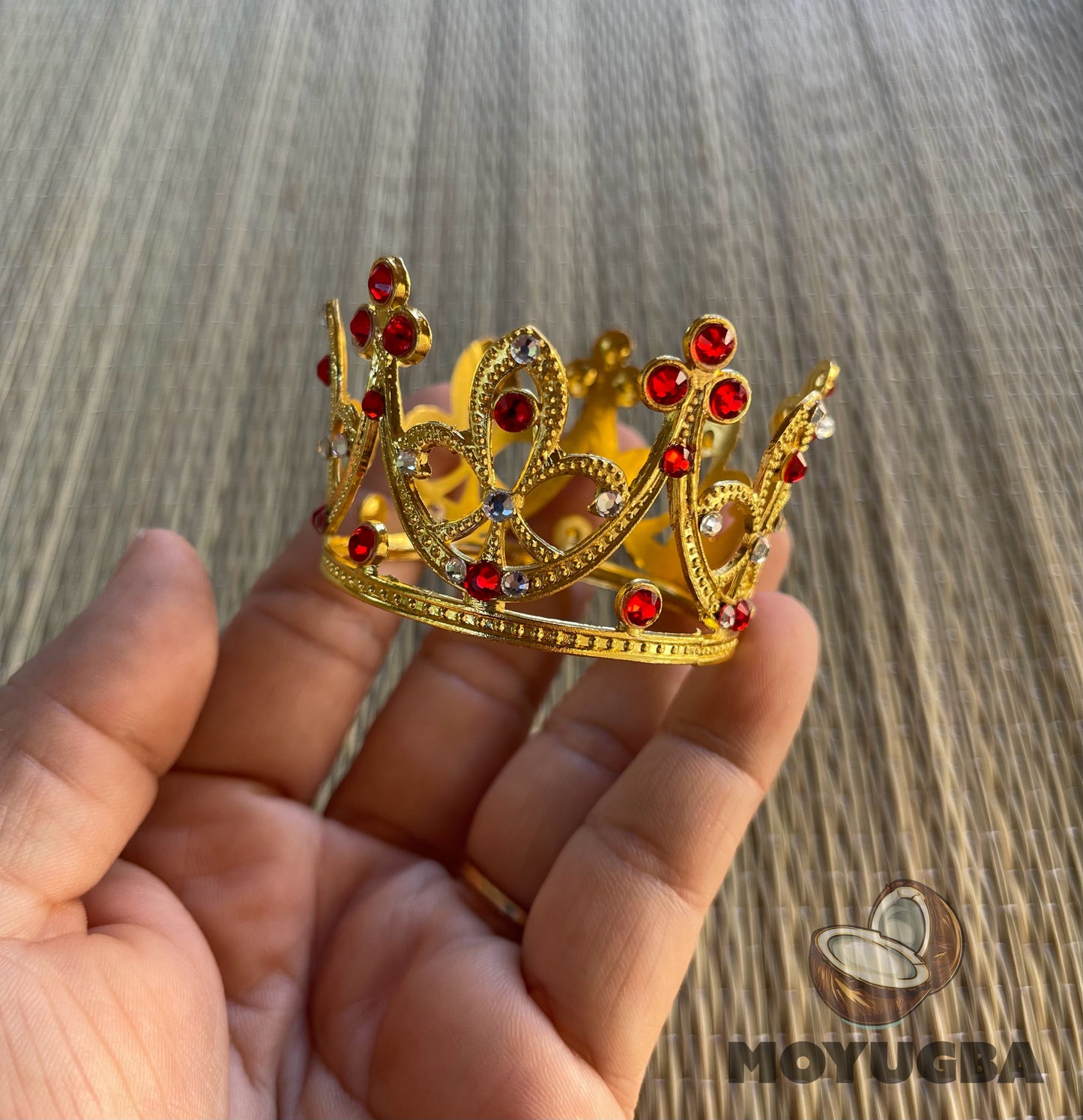 Shango/Yemaya/Jimaguas- Metal Rhinestoned Crown - 2" - Santeria/2 Styles