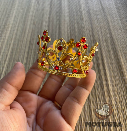 Shango/Yemaya/Jimaguas- Metal Rhinestoned Crown - 2" - Santeria/2 Styles