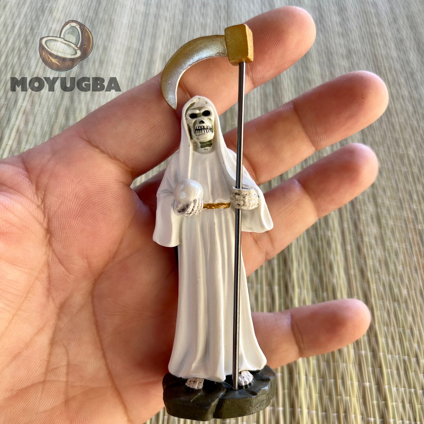 Mini Santa Muerte Statues - 3.5" with Scythe - (Removable)
