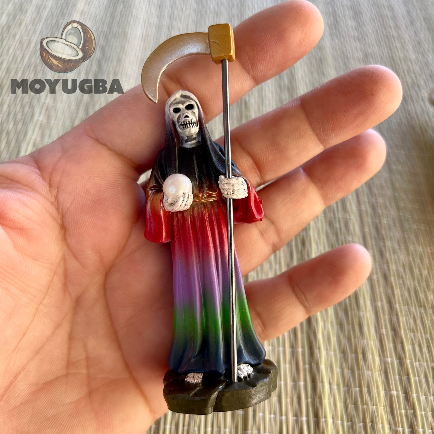 Mini Santa Muerte Statues - 3.5" with Scythe - (Removable)