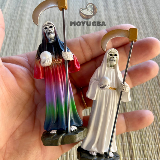Mini Santa Muerte Statues - 3.5" with Scythe - (Removable)