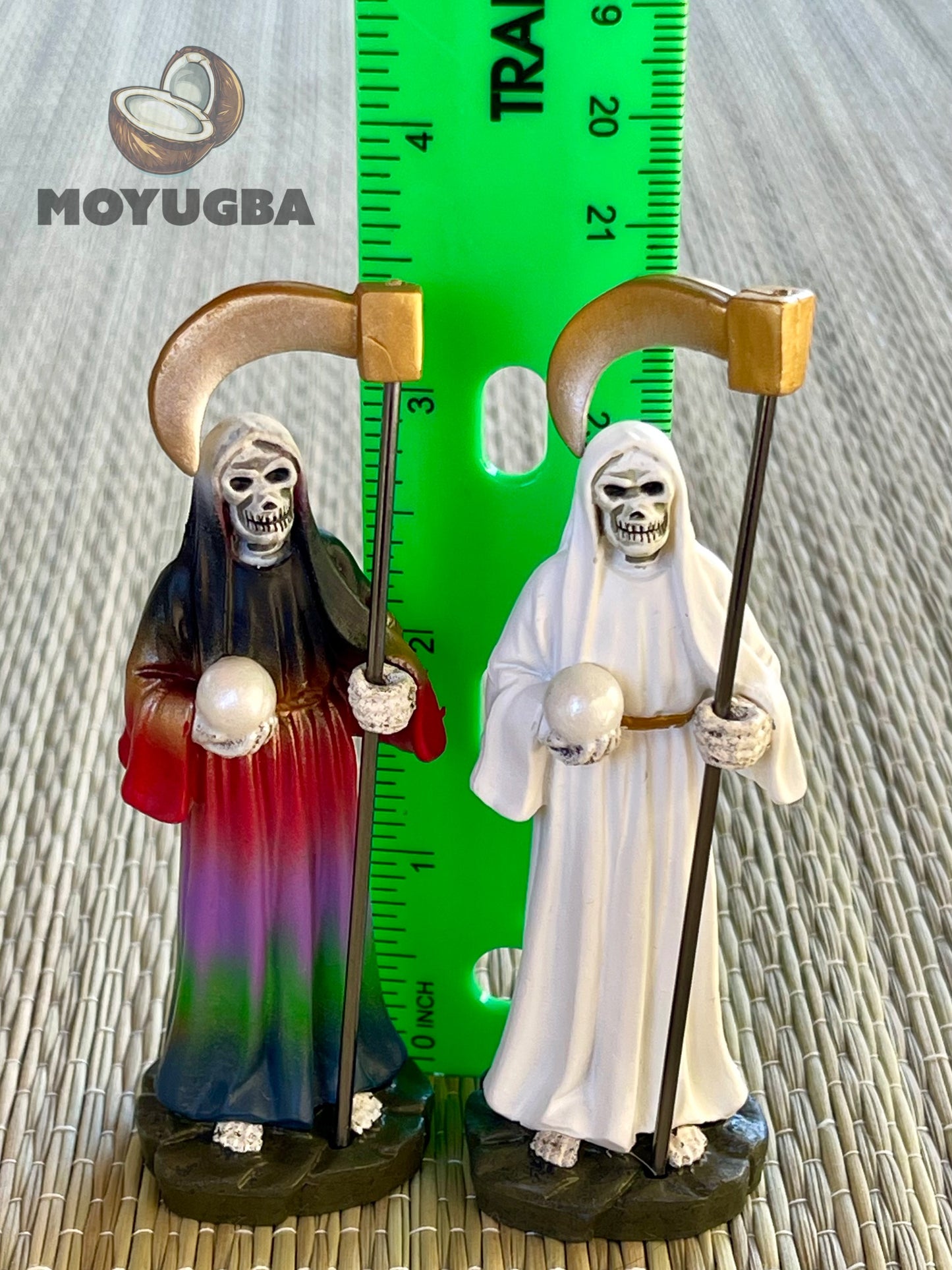Mini Santa Muerte Statues - 3.5" with Scythe - (Removable)