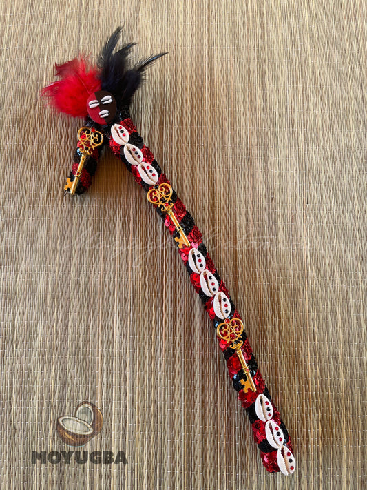Garabato de Eleggua - Handcrafted - Guava Stick 14"