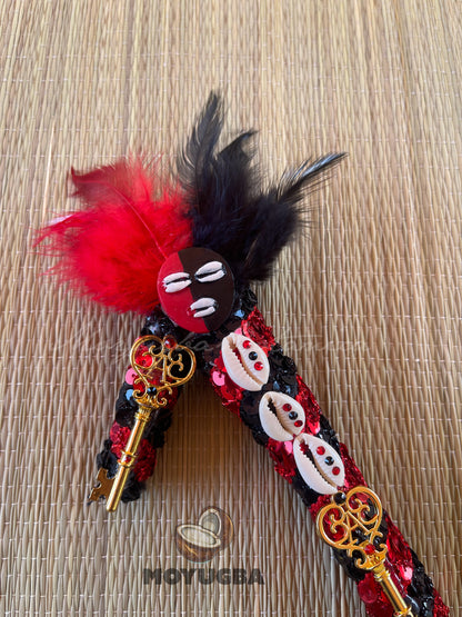 Garabato de Eleggua - Handcrafted - Guava Stick 14"