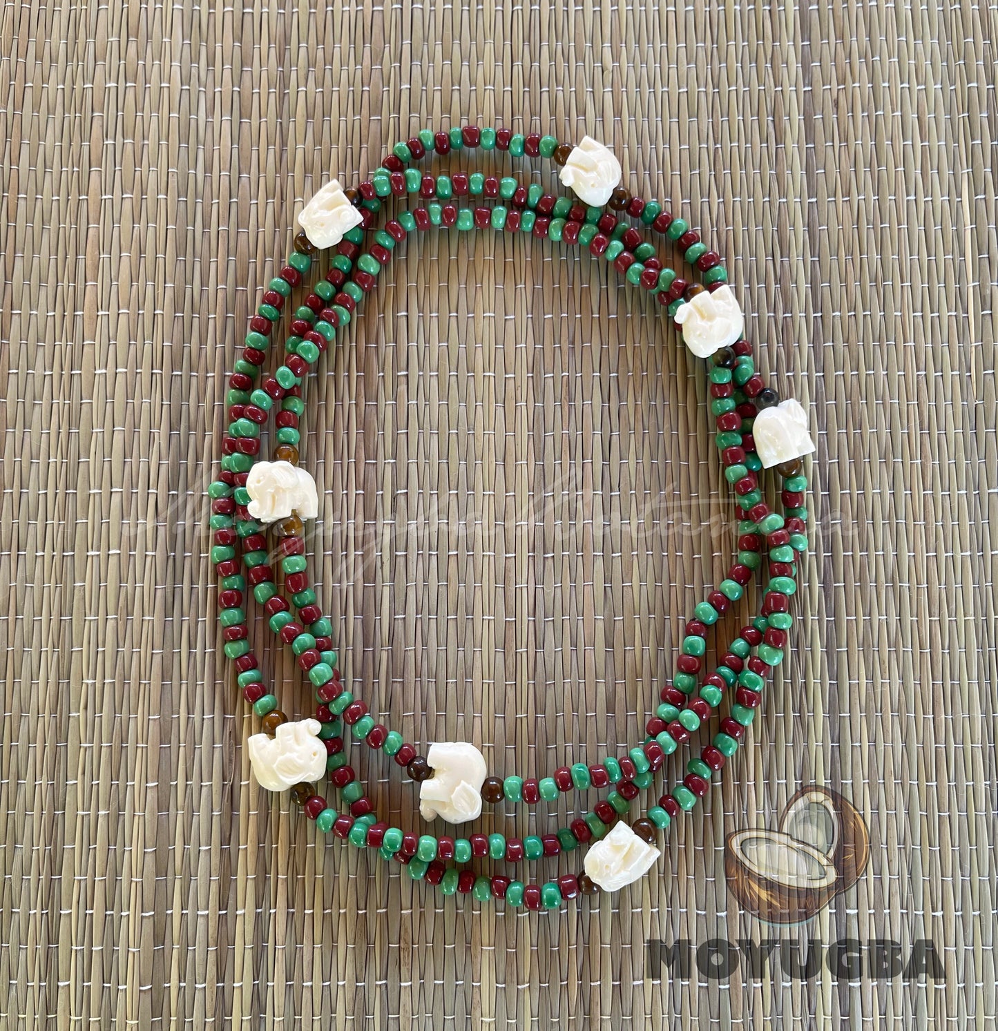 ORULA/IFA with Tiger Eye Beads Necklace/Collar/Eleke ~ Santeria/Yoruba