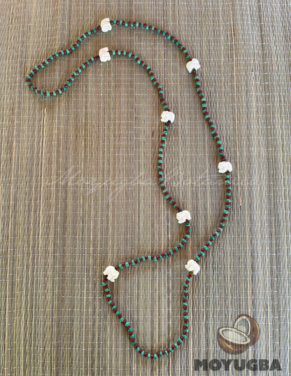 ORULA/IFA with Tiger Eye Beads Necklace/Collar/Eleke ~ Santeria/Yoruba